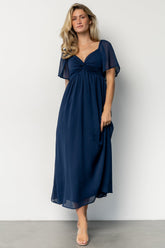 nora midi dress | navy