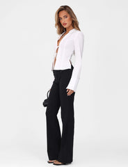 BRIELLE SHIRT - WHITE : IVORY
