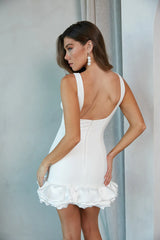 Nara Boatneck Bubble Bodycon Mini Dress