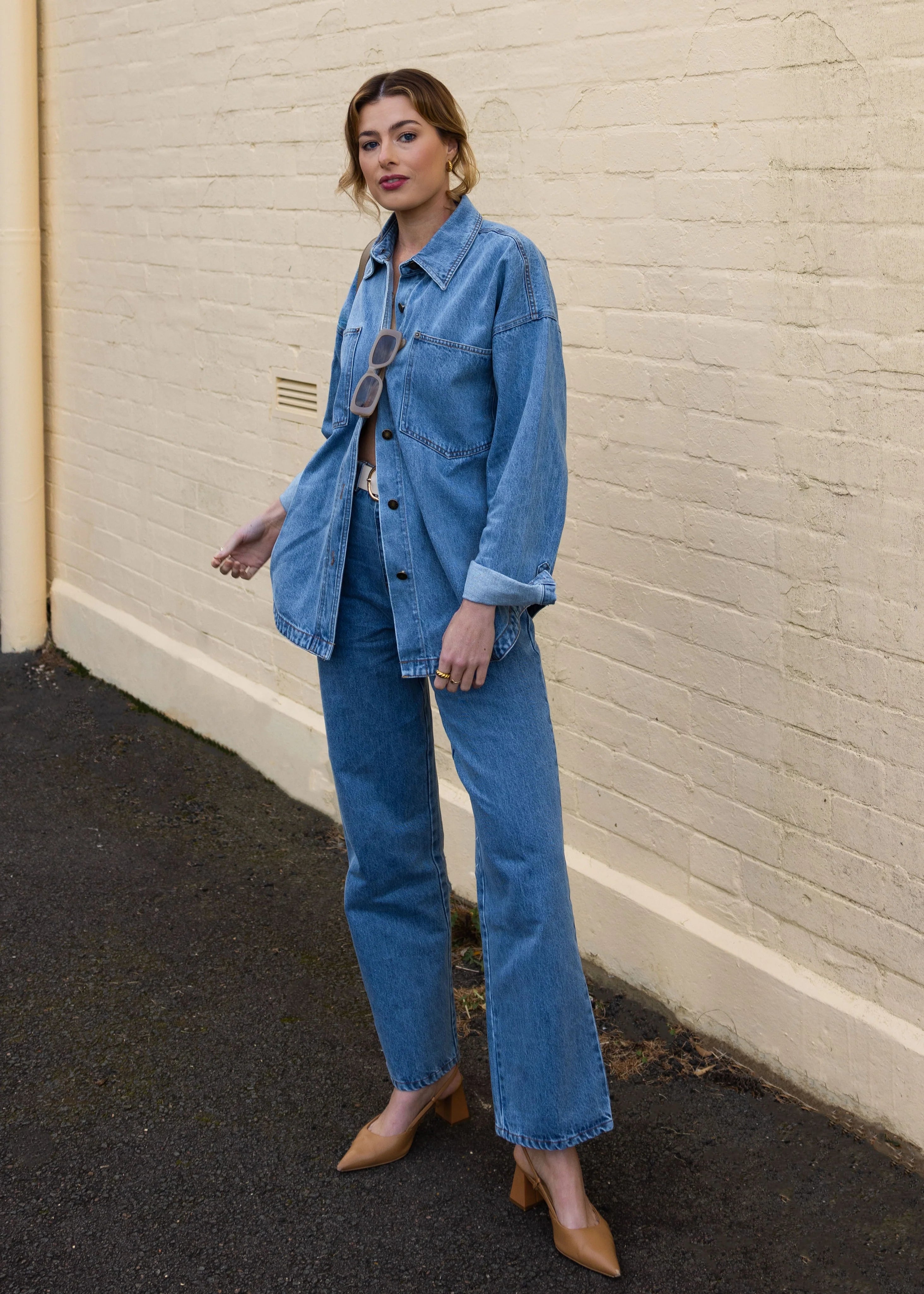Zaeli Denim Shirt - Mid Blue
