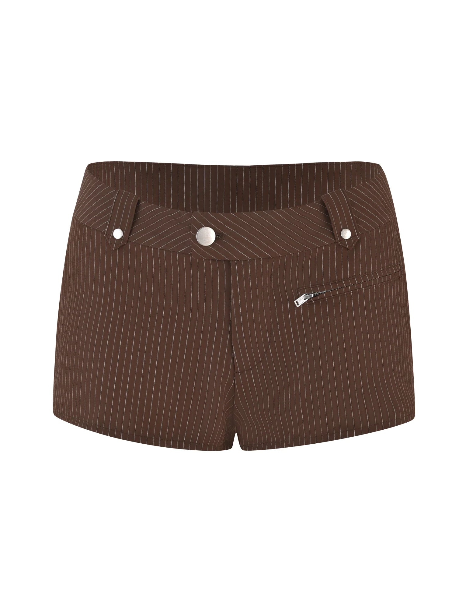 ANTONELLA SHORT - BROWN : CHOCOLATE : CHOCOLATE PINSTRIPE