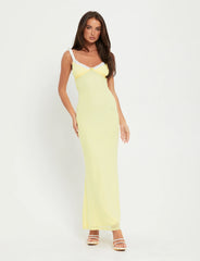 AMARAN DRESS - YELLOW : LEMON