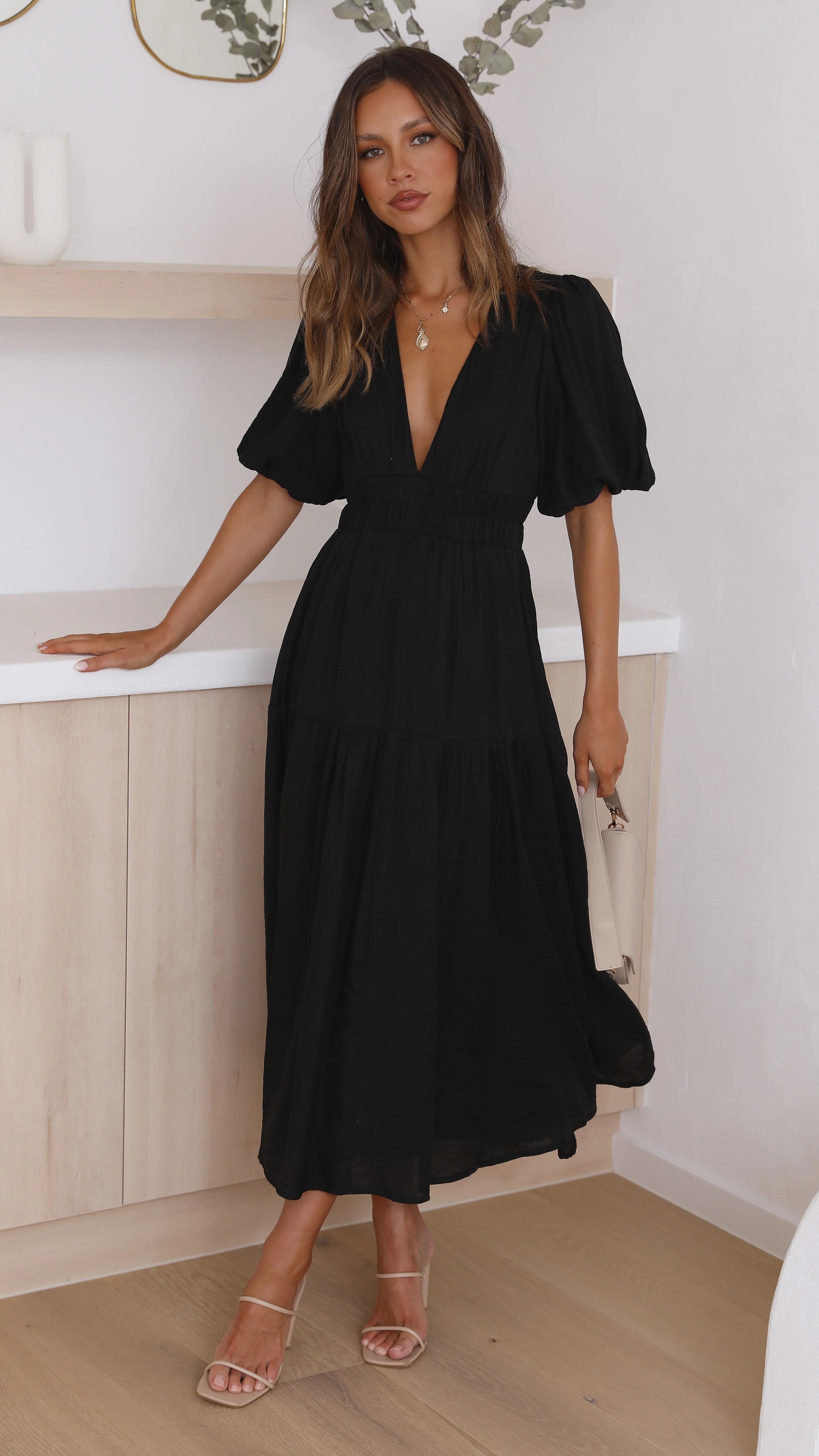 Erin Midi Dress - Black