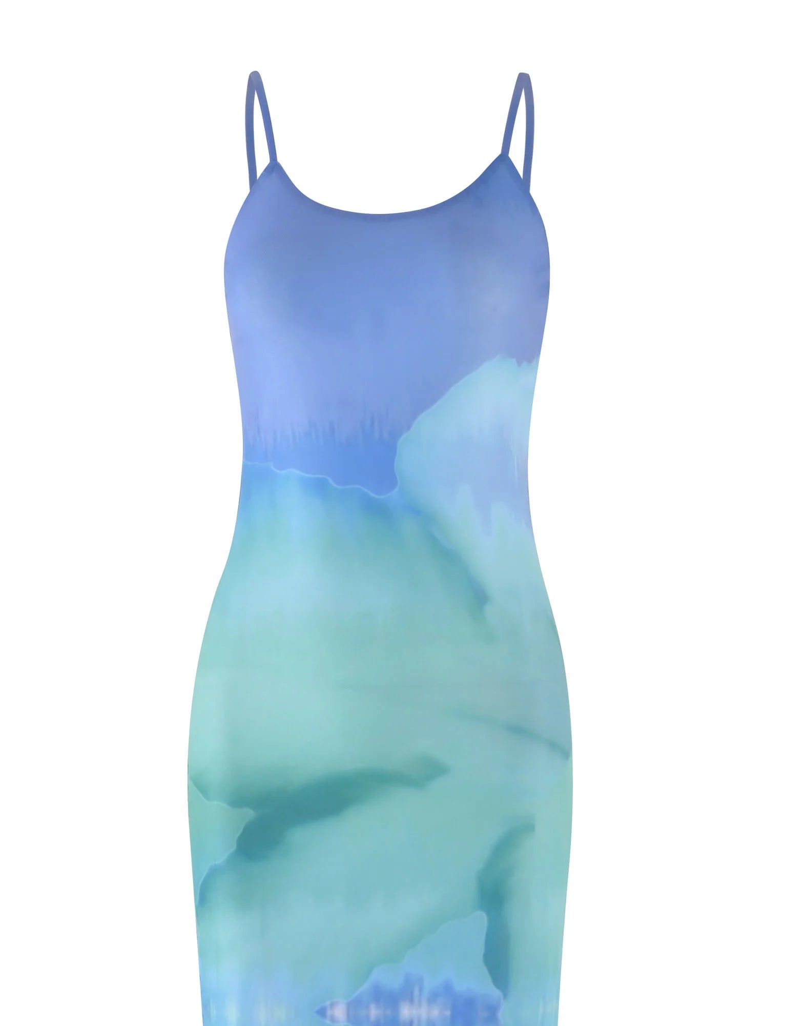 ARDON MAXI DRESS - BLUE : MACRO FLORAL : BLUE HIBISCUS