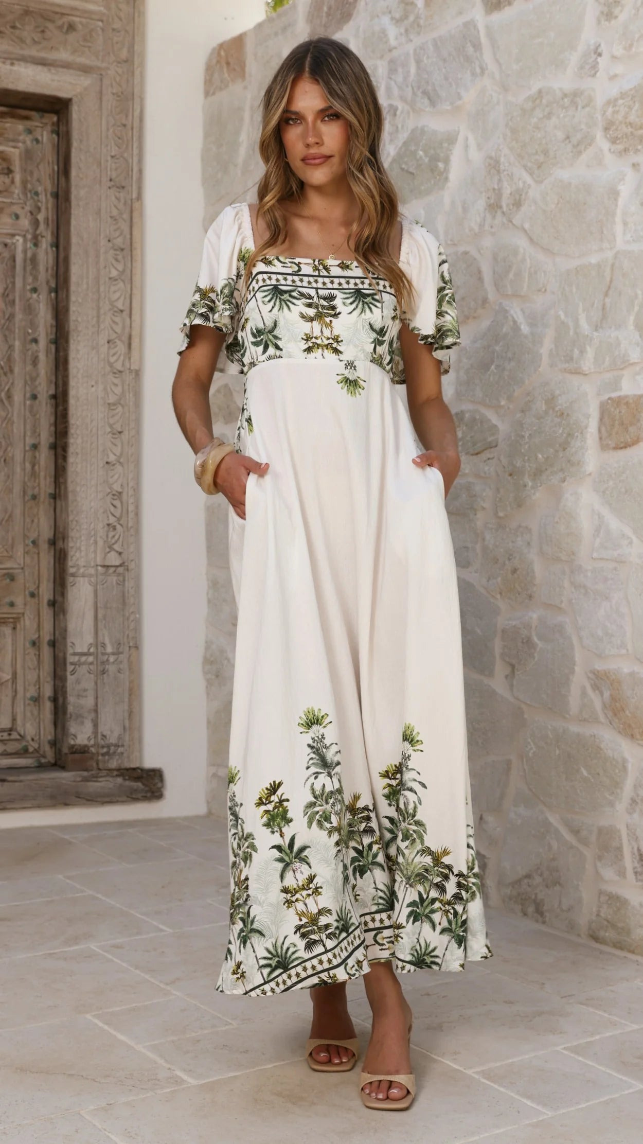 Tamar Maxi Dress - Palm Garden