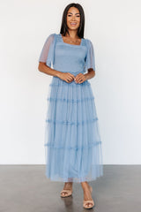 bexley tulle dress | dusty blue