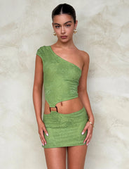 AANYA DRESS - GREEN : GREEN LACE