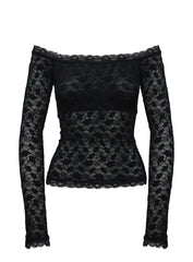 Mochapella Off The Shoulder Top Black