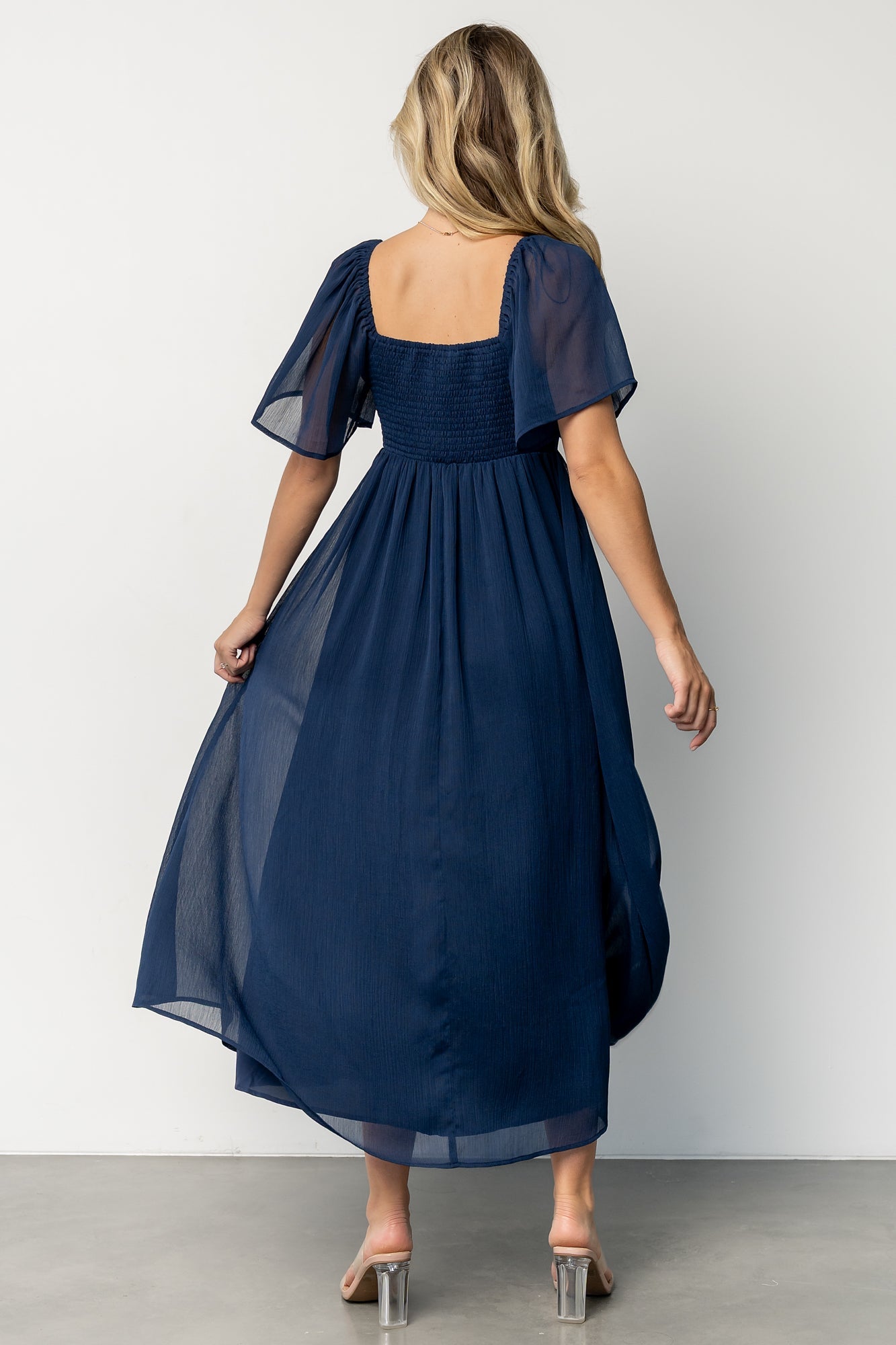nora midi dress | navy