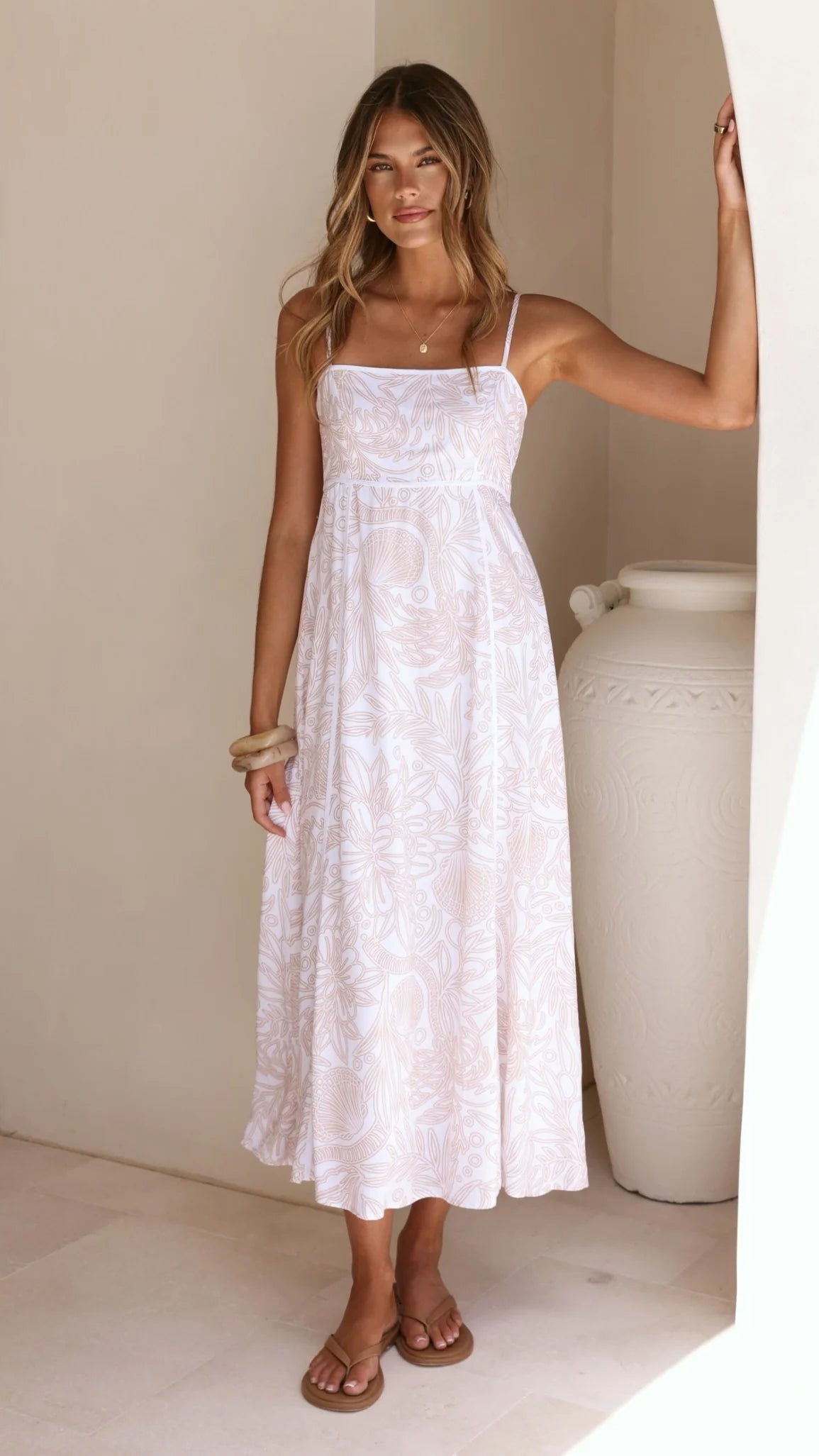 Juniper Maxi Dress - Coastal Drifter Print