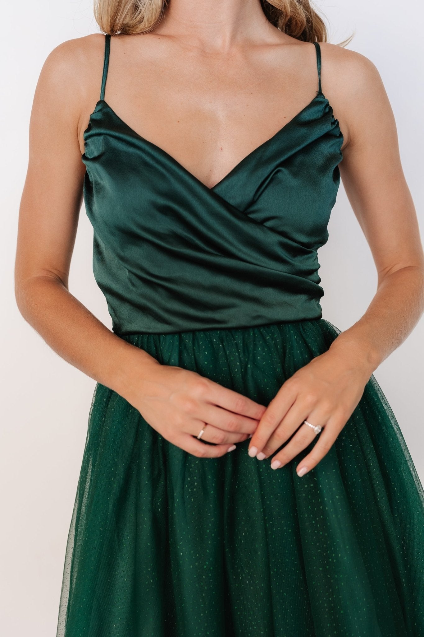 shonda sparkle midi dress | emerald