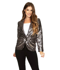 Women's Silver Sequin Blazer