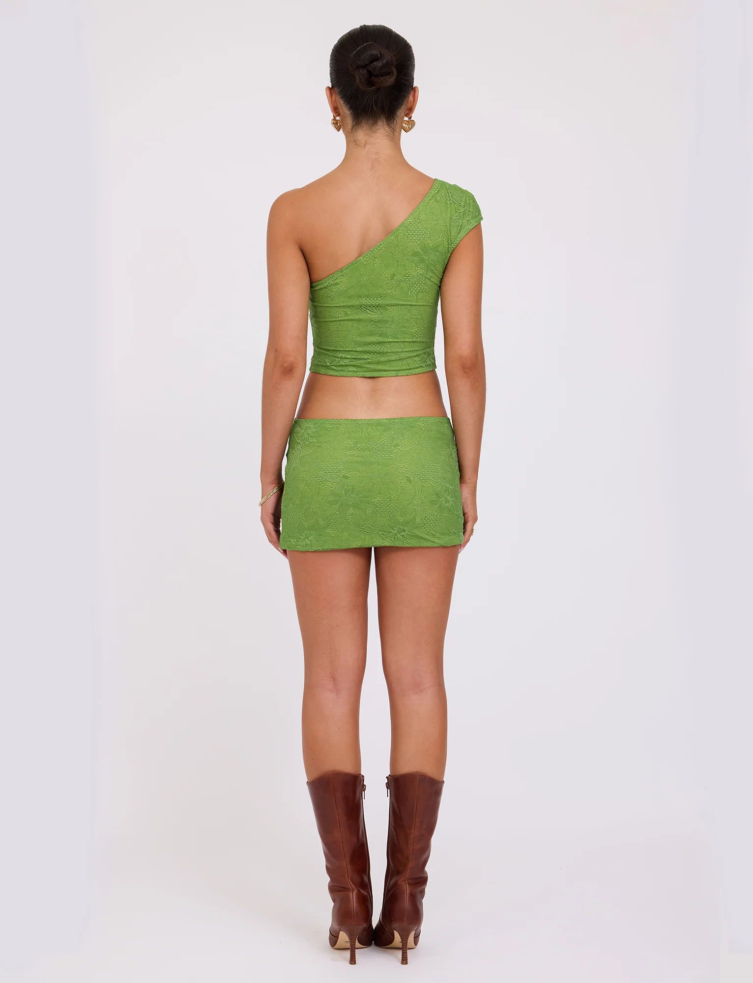 AANYA DRESS - GREEN : GREEN LACE
