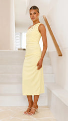 Alaina Midi Dress - Yellow