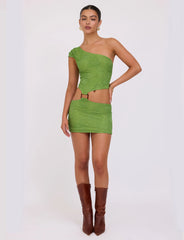 AANYA DRESS - GREEN : GREEN LACE